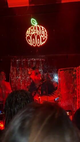 Live set at London's neon-lit Orange Room venue