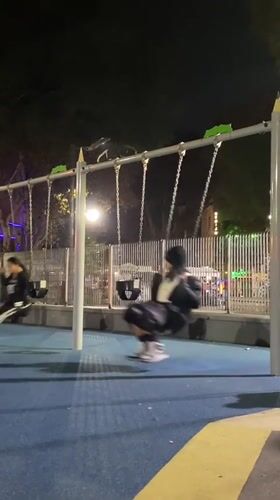 Night playground activity documented in Buenos Aires Balvanera neighborhood