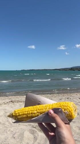 Beach day at Kiten, Bulgaria with families and relaxation