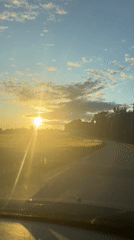 Afternoon drive through open rural roads and farmland