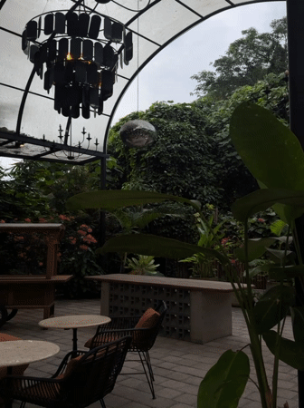Restaurant venue documented across indoor-outdoor spaces in Ubud