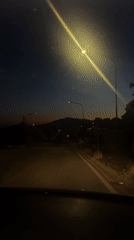 Dashboard camera records nighttime drive through Vallo della Lucania