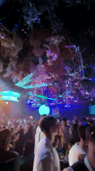 Nightclub scene captured in Sofia with dancing crowd