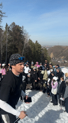 Early morning ski activity documented at Krasnoyarsk resort