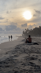 Sri Lankan beach life captured during busy morning hour