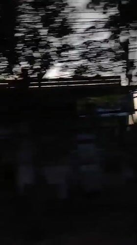 Traveler films rice paddies, countryside from moving vehicle near Abiansemal
