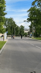 Cyclists, electric vehicle riders spotted near Moscow's Gorky Park