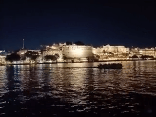 Sunset to nightfall over Lake Pichola, Udaipur