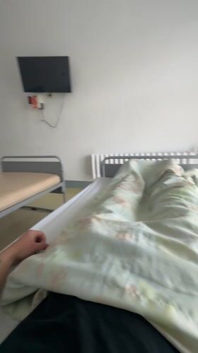 Patient receives IV treatment in Sliven hospital room