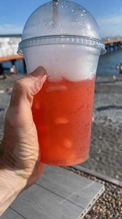Summer afternoon on Sochi's Black Sea promenade with dining and breakdancing