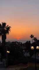 Sunset captured over Mediterranean Sea in Tel Aviv