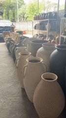 Ceramic pottery warehouse documented in Denpasar, Indonesia