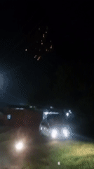 Fireworks display lights up night sky over Lhokseumawe