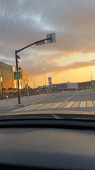 Sunset drive captured through Yekaterinburg streets