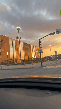 Sunset drive captured through Yekaterinburg streets
