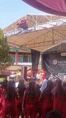 SMPN 1 Purwodadi marks its 75th anniversary with outdoor stage performance