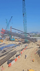 Morning scenes captured across Busan construction, transit, public art