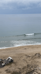 Calm morning seas recorded at Varna beach, Bulgaria