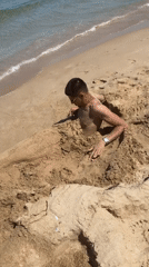 Beach day in Primorsko turns into a sand burial session