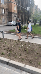 Routine street activity captured in Gyumri, Armenia