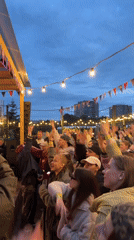 Evening outdoor concert draws crowds in Naberezhnye Chelny, Russia