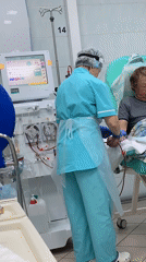 Night shift dialysis treatment documented at Chaikovsky medical facility