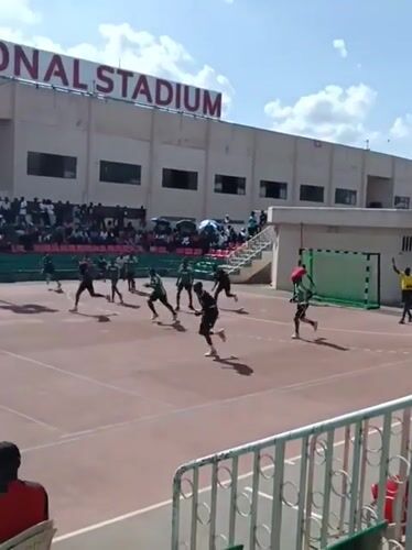 Handball match played at Nyayo National Stadium in Nairobi