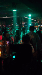 Nightclub scenes captured across Liangjiang venue during evening hours