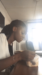 Young woman documented in routine morning activities across Nigerian cities