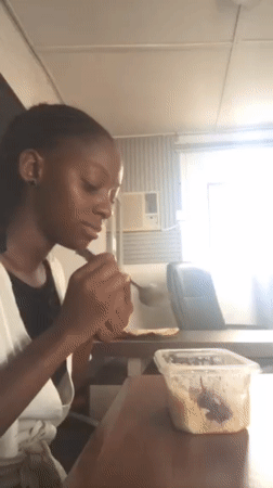 Young woman documented in routine morning activities across Nigerian cities
