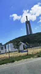 Christ the King monument viewed from Tagus River area