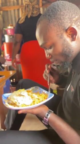 Midday Maggi noodle meal with omelet, Ropp Nigeria