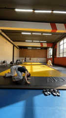 Children practice capoeira in Krasnoyarsk gymnasium early morning session