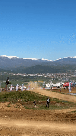 Motocross race draws crowds in Selishte, Bulgaria