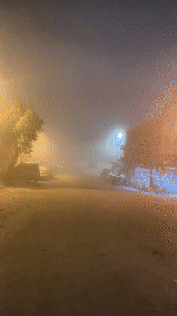 Dense fog shrouds Safi Morocco streets Friday night