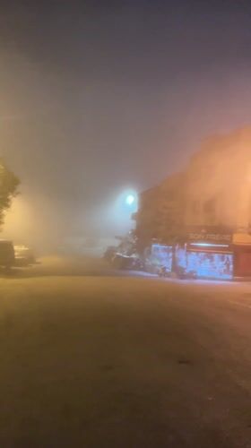 Dense fog shrouds Safi Morocco streets Friday night