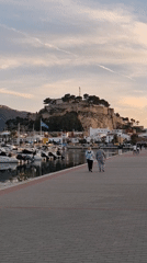 Sunset scenes captured along Dénia waterfront and castle area
