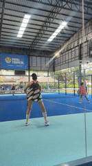 Morning padel at Padel Tropical Club, Ban Bang Rak