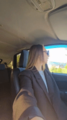 Woman observed driving in Chaikovsky, Russia early morning