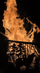 Fire pit night in Taldykorgan, drinks and decorative flames