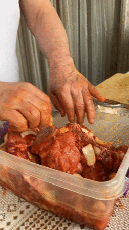 Armenian food preparation and cultural imagery documented in Vagharshapat