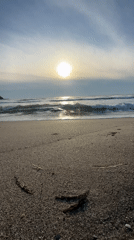 Dawn beach scene captured in Kiten, Bulgaria