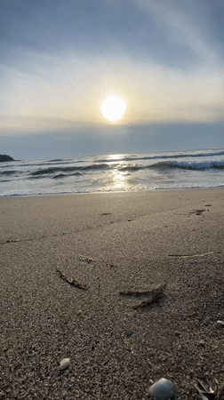 Dawn beach scene captured in Kiten, Bulgaria