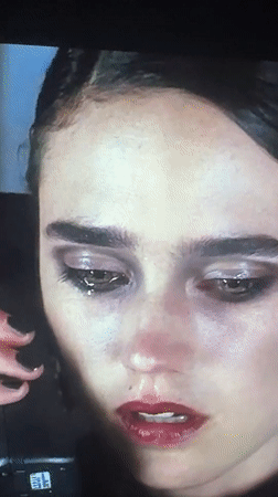 Woman filmed crying with smudged makeup in Sofia