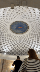 Ornate ceiling with floral patterns documented in Moscow building