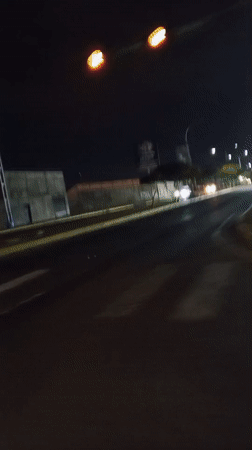 Night motorcycle ride captured on Porlamar streets