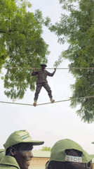 Training exercise with uniformed participants in Maiduguri, Nigeria