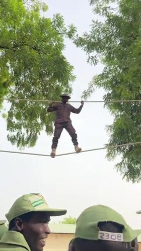 Training exercise with uniformed participants in Maiduguri, Nigeria