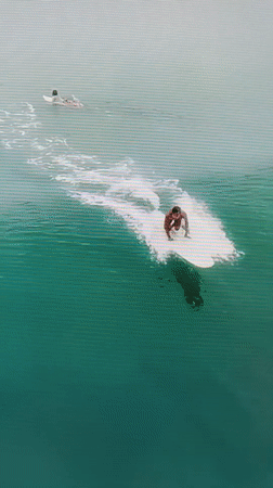 Early morning surfing and aerial shots documented in Kuta Selatan