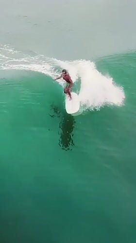 Early morning surfing and aerial shots documented in Kuta Selatan